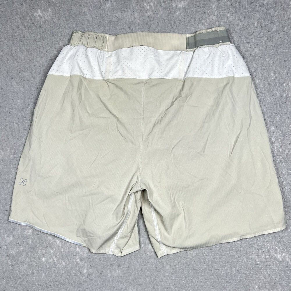 Lululemon Fast Free Shorts Men’s Small Beige 3” Inseam Lined Gym Train Running